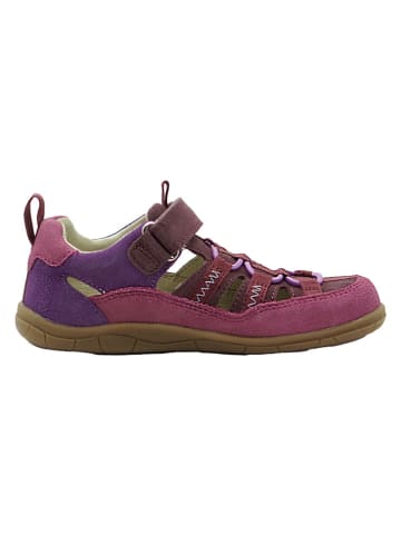 lamino Leren barefootenkelsandalen paars