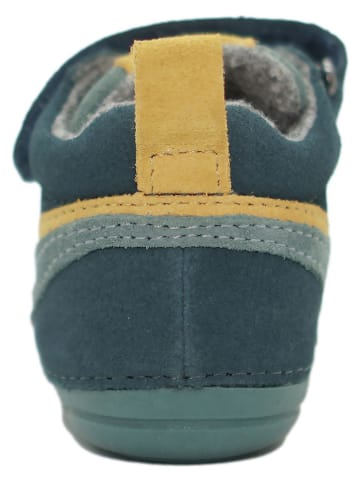 lamino Skórzane buty barefoot w kolorze turkusowym