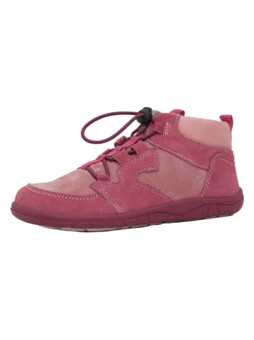 lamino Skórzane buty barefoot w kolorze różowym