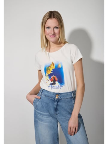 More & More Shirt in Creme/ Blau