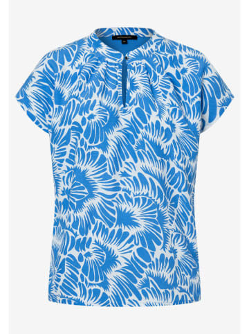 More & More Bluse in Blau/ Weiß