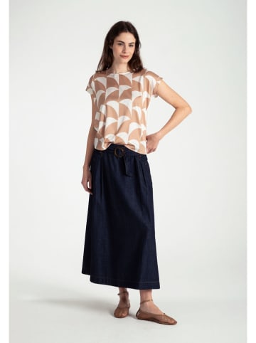 More & More Bluse in Beige/ Weiß