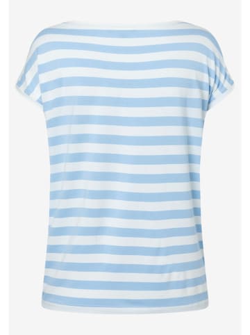 More & More Shirt lichtblauw/wit