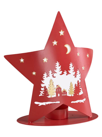 heine home Windlicht rood - (B)18 x (H)19,5 x (D)8 cm