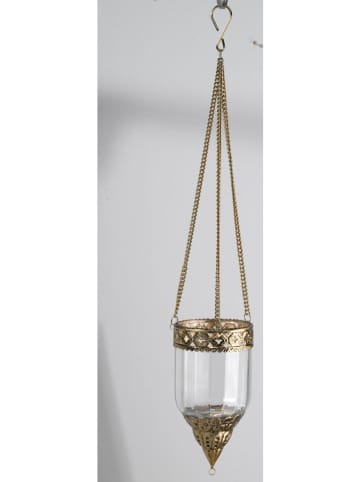 heine home Świecznik w kolorze złotym - wys. 19 x Ø 10,5 cm
