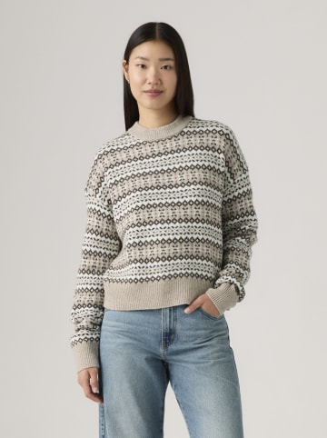 Levis Pullover in Beige/ Weiß