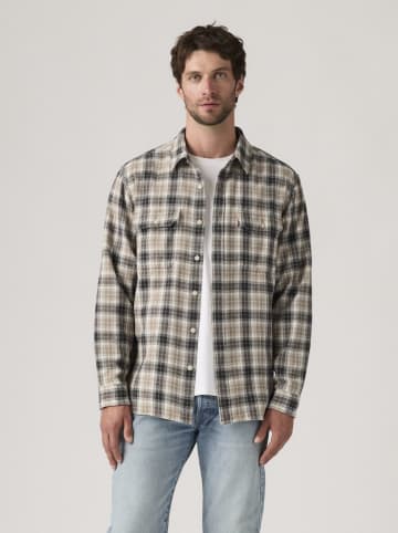 Levis Hemd "Jackson Worker" - Relaxed fit - in Beige/ Hellbraun