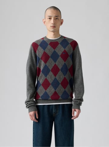 Levi's Sweter w kolorze szaro-czerwono-niebieskim