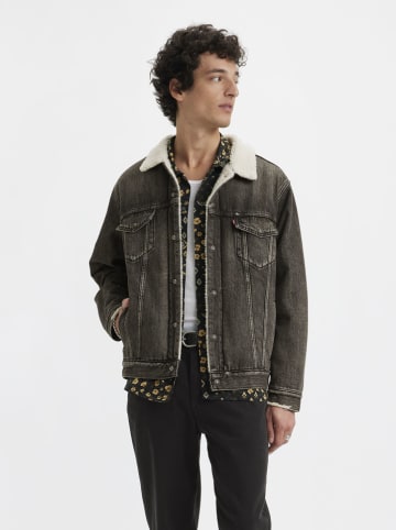 Levis Jeansjacke "Relaxed Fit Sherpa" in Grau