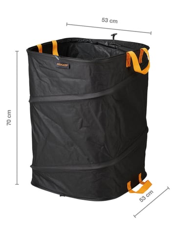Fiskars Gartensack "Ergo Popup" in Schwarz - 175 l