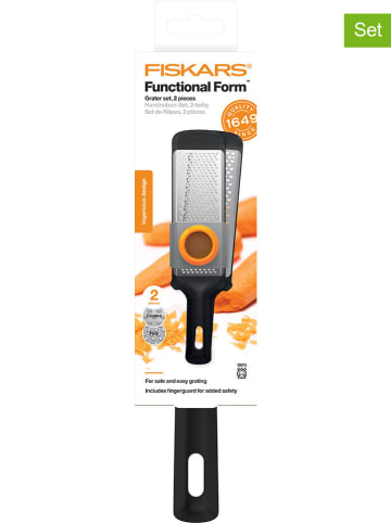 Fiskars 2tlg. Set: Handreibe "Functional Form" in Silber - (H)31,8 cm