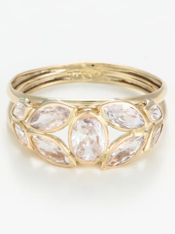 L instant d Or Gouden ring "Petra" met edelstenen