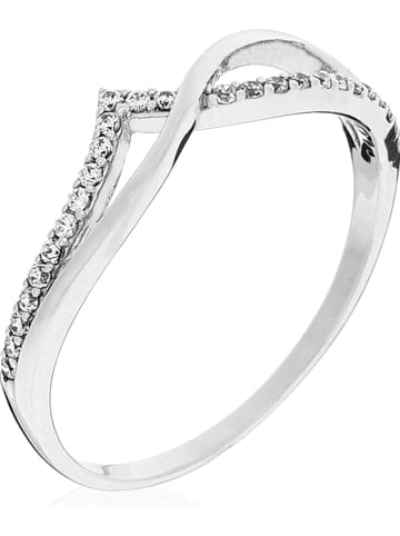 L instant d Or Weißgold-Ring "Envol" mit Zirkonias