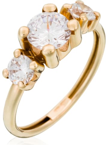 OR ÉCLAT Gouden ring "Trio d'or" met zirkonia's
