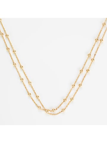 DIAMOND & CO Złoty naszyjnik "Chaine" z elementami ozdobnymi - dł. 43 cm
