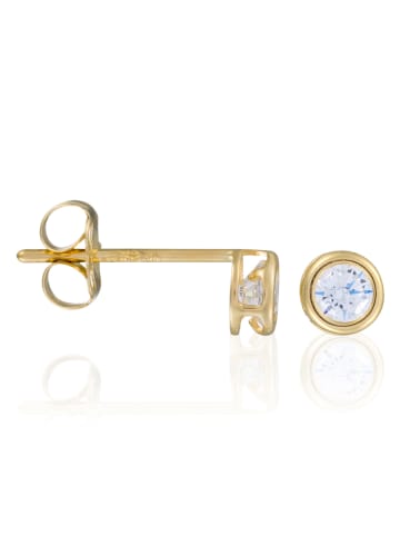 DIAMOND & CO Gouden oorstekers "philtre d'amour" met edelstenen