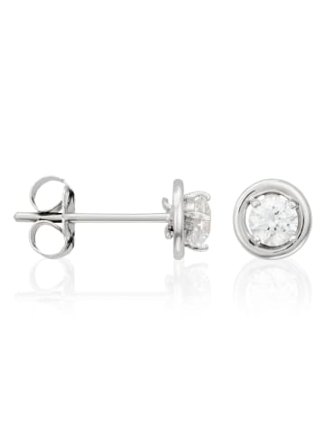 OR ÉCLAT Weißgold-Ohrstecker "Precious" mit Edelsteinen