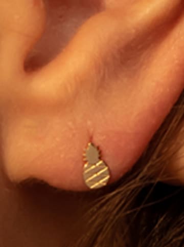 L instant d Or Gold-Ohrstecker "Ananas"