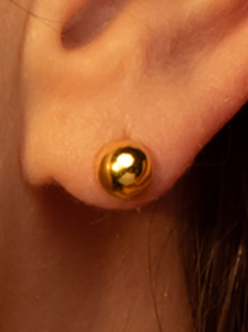 DIAMOND & CO Gouden oorstekers "Puce"