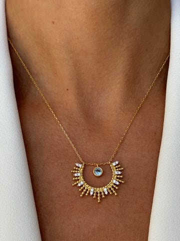 DI GIORGIO Vergulde ketting met edelstenen - (L)45 cm