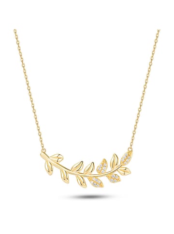 DI GIORGIO Vergulde ketting met edelstenen - (L)45 cm