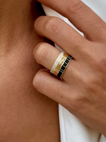 DI GIORGIO Vergulde ring met edelstenen