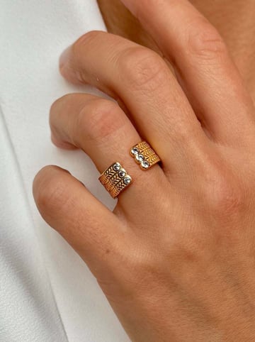 DI GIORGIO Vergulde ring met edelstenen