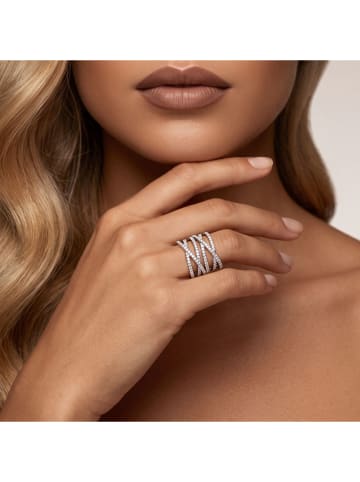 Vergold. Ring mit Edelsteinen