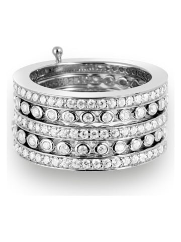 DI GIORGIO Zilveren ring met edelstenen