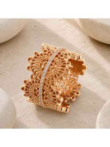 DI GIORGIO Rosévergold. Ring mit Edelsteinen