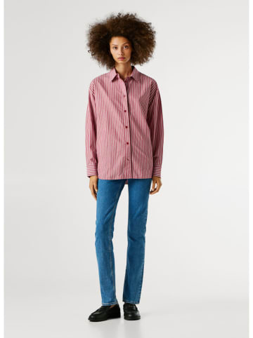 Pepe Jeans Hemd "Lenoir" in Weiß/ Rot