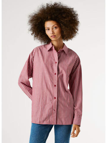 Pepe Jeans Hemd "Lenoir" in Weiß/ Rot