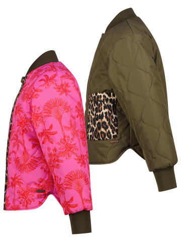 Vingino 2-in-1 omkeerbare jas roze/kaki