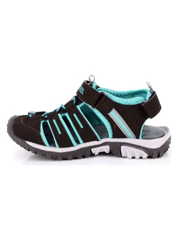 Kimberfeel Halbsandalen "Algarve" in Schwarz/ Türkis