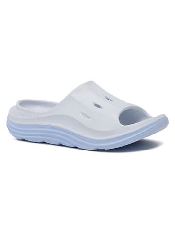 Kimberfeel Pantoletten "Holy" in Creme/ Hellblau