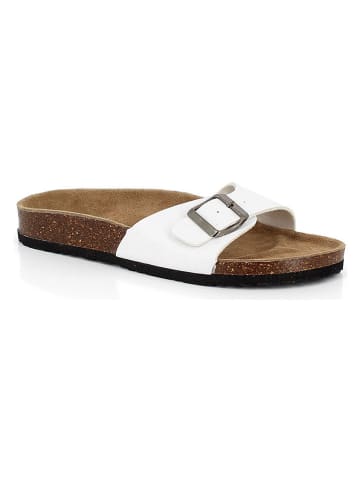Kimberfeel Slippers "Llanes" wit/bruin