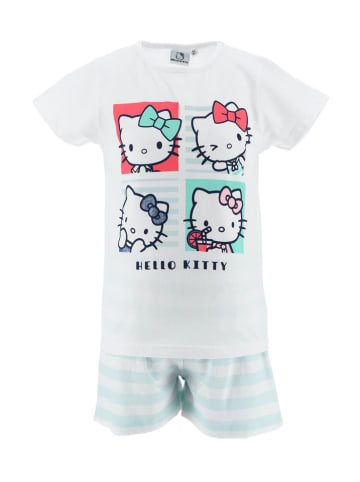 Hello Kitty Piżama "Hello Kitty" w kolorze biało-błękitnym