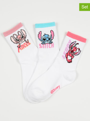 Lilo & Stitch 3er-Set: Socken "Lilo & Stitch" in Weiß