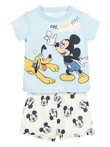 Disney Mickey Mouse Pyjama "Mickey" in Hellblau/ Weiß