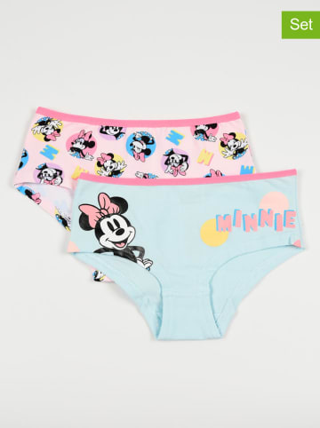 Disney Minnie Mouse Pełne majtki (2 pary) "Minnie" w kolorze jasnoróżowo-błękitnym