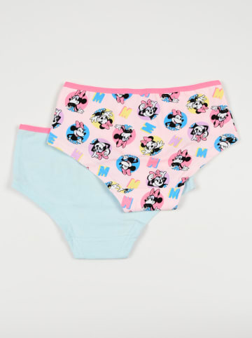 Disney Minnie Mouse Pełne majtki (2 pary) "Minnie" w kolorze jasnoróżowo-błękitnym