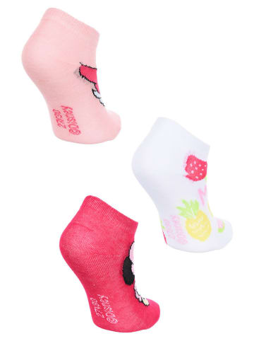 Disney Minnie Mouse 3er-Set: Socken "Minnie" in Weiß/ Rosa
