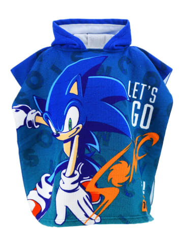 Sonic Ręcznik kąpielowy "Sonic" w kolorze niebieskim z kapturem