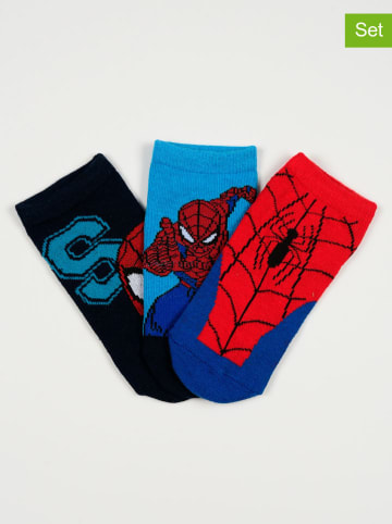 Spiderman 3er-Set: Socken "Spiderman" in Schwarz/ Blau/ Rot