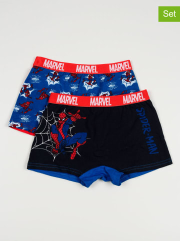 Spiderman Bokserki (2 pary) "Spider-Man" w kolorze czarno-niebiesko-czerwonym