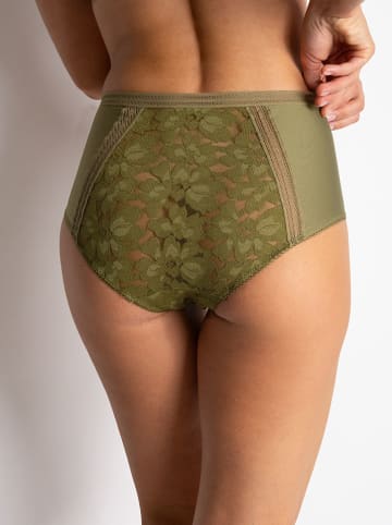 Passionata Figi high waist "Gardenia" w kolorze oliwkowym