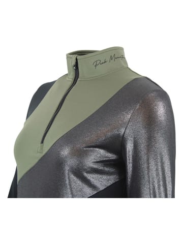 Peak Mountain Functionele longsleeve kaki/zilverkleurig/zwart