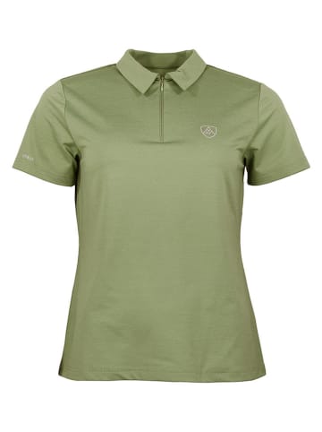 Peak Mountain Funkcyjna koszulka polo "Achance" w kolorze khaki