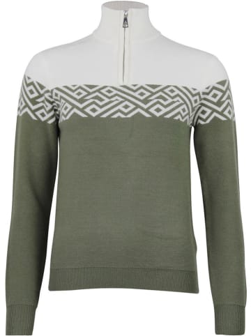 Peak Mountain Pullover "Akar" in Khaki/ Weiß
