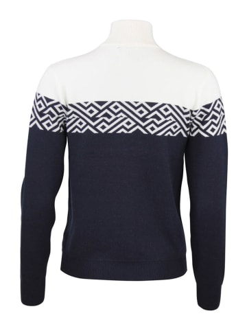 Peak Mountain Pullover "Akar" in Dunkelblau/ Weiß
